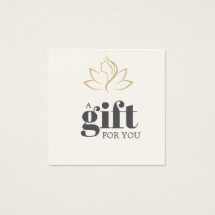 Elegant gold and black beauty salon gift card