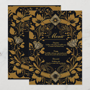 Elegant gold and black design  menu