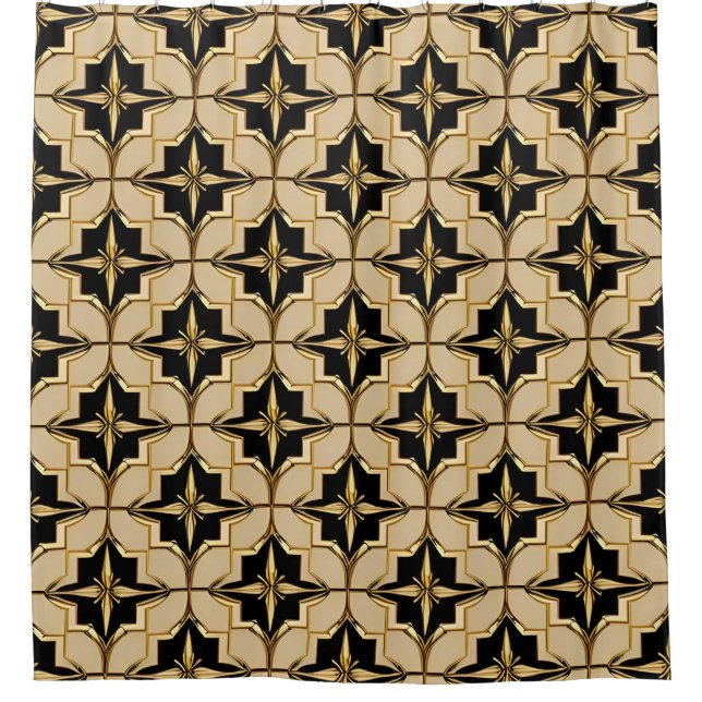 Elegant Gold and Black Geometric Pattern (Front)