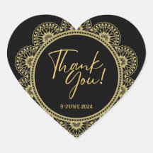 Elegant Gold and Black Stickers