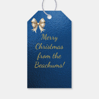 Elegant Gold and Blue Gift Tags