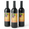 Elegant Gold and Grapes Custom Wine Label