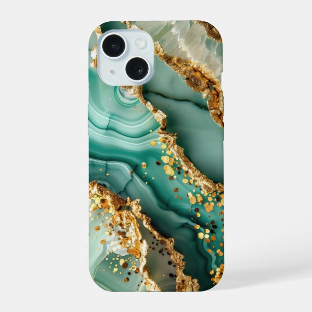 Elegant Gold And Green Marble (Verso)