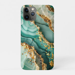 Elegant Gold And Green Marble iPhone 11 Pro Case