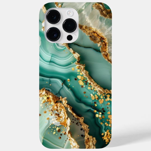 Elegant Gold And Green Marble Case-Mate iPhone Case (Back)