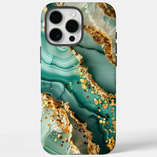 Elegant Gold And Green Marble Case-Mate iPhone Case (Back)