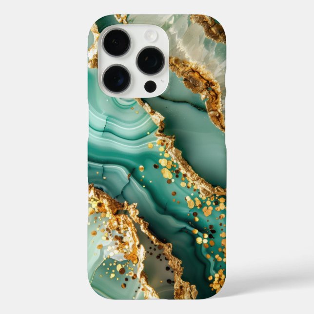 Elegant Gold And Green Marble Case-Mate iPhone Case (Back)