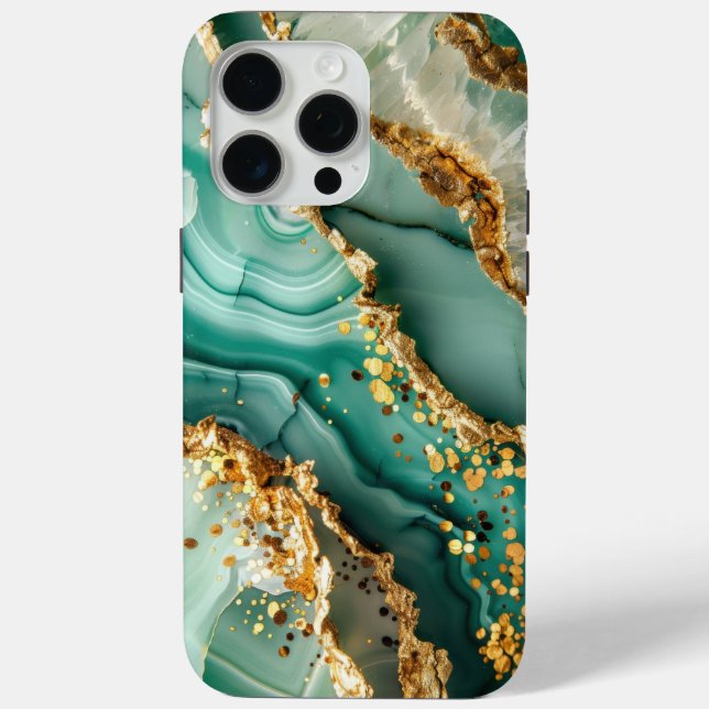 Elegant Gold And Green Marble Case-Mate iPhone Case (Back)