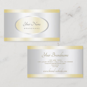 Elegant Gold and Silver Effect Design Professional Business Card