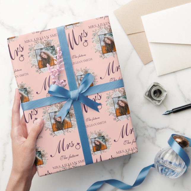 Elegant Gold And The Future Mrs Bridal Shower Wrapping Paper (Gifting)