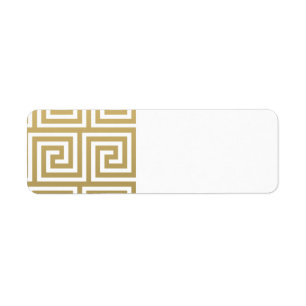Elegant Gold and White Greek Key Pattern