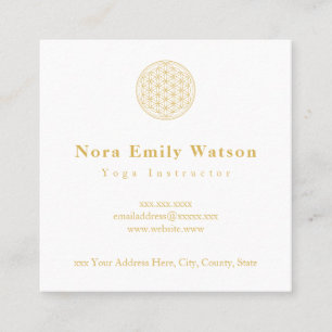 Elegant Gold and White Mandala Business Card