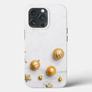 Elegant Gold And White Marble iPhone 13 Pro Case