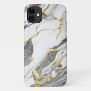 Elegant Gold And White Marble  iPhone 11 Case