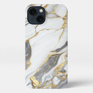 Elegant Gold And White Marble  iPhone 13 Case