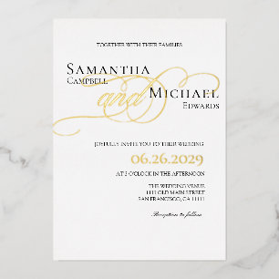 Elegant Gold and White Modern Wedding