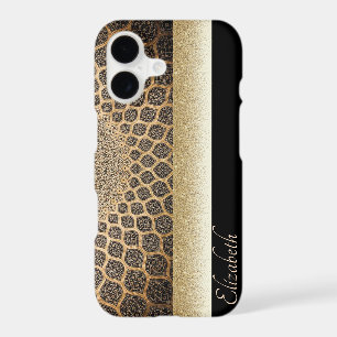 Elegant Gold Arabesque,Glitter,Black-Personalized