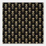 Elegant Gold Art Deco Pattern Black Wallpaper<br><div class="desc">Elegant wallpaper for modern spaces featuring an ornate gold art deco pattern on a black background.</div>