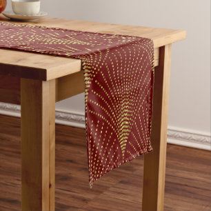 Elegant  & Gold Art-Deco Pattern Short Table Runne Short Table Runner