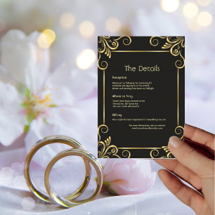Elegant Gold Art Deco Vintage Details Card