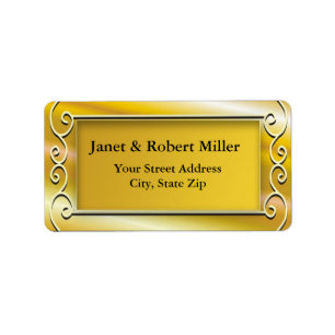 Elegant Gold Background Address Labels