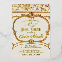 Elegant Gold Baroque Rococo Bridal Shower