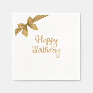 Elegant Gold Birthday Napkin