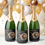 Elegant Gold Black 50th Birthday Custom Photo  Sparkling Wine Label<br><div class="desc">Elegant Gold Black 50th Birthday Custom Photo Sparkling Wine Label. And elegantly designed special birthday celebration invitation,  featuring a custom photo of birthday person and script calligraphy with vintage flourish elements. Simple enough to fit a variety of themes and colours!
Need help? Simply contact me!</div>