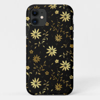 "Elegant Gold Black coque iphone"