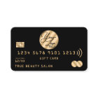 Elegant Gold Black Credit Logo Gift Certificate