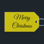 Elegant Gold & Black Gift Tags<br><div class="desc">This elegant gift tag is here to help you with your gift-giving efforts.  You don't like the colours?  No problem.  You can change the background,  the message,  and how the letters appear.  Merry Christmas. By Sharon Lee Hudson.</div>