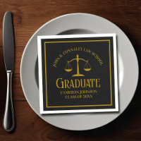 Elegant Gold Black Law School Graduation Party