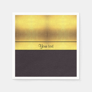 Elegant Gold & Black Napkin