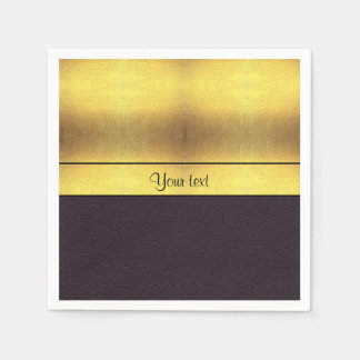 Elegant Gold & Black Napkin