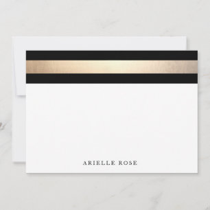 Elegant Gold Black Stripe Card