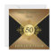 Elegant Gold Black Tie 50th Anniversary Invitation