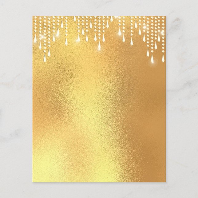 Elegant gold blank flyer (Front)