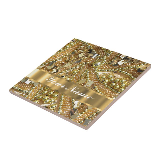 Elegant gold bling tile (Side)