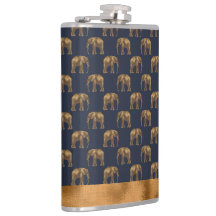 Elegant Gold Blue Elephant Chic Pretty Cool