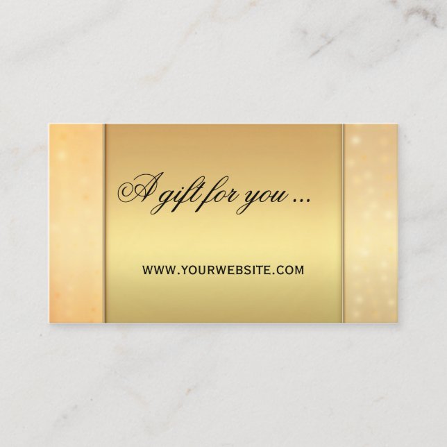 Elegant Gold Bokeh Gift Certificate Template (Front)