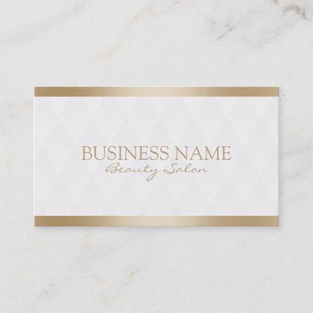 Elegant Gold Border Makeup Artist Business Cards (Front)