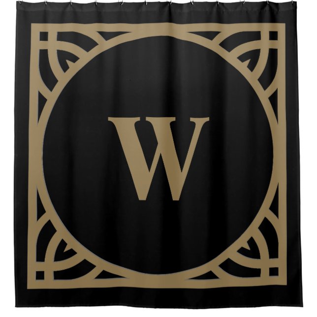 Elegant Gold Border Monogram (Front)