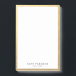 Elegant Gold Border Notepad<br><div class="desc">For additional matching marketing materials, custom design or
logo inquiry, please contact me at maurareed.designs@gmail.com and I will reply within 24 hours.
For shipping, card stock inquires and pricing contact Zazzle directly.</div>
