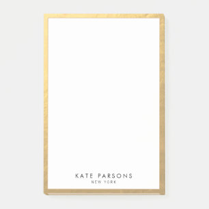 Elegant Gold Border Notepad