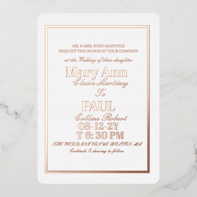 Elegant gold borders minimalist (Front)