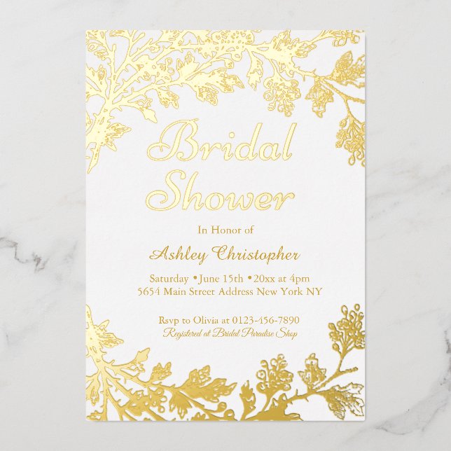 Elegant Gold Bridal Shower  (Front)