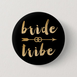 elegant gold bride tribe arrow wedding rings 2 inch round button