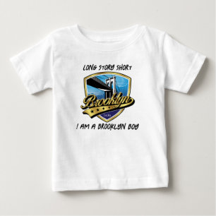 Elegant Gold Brooklyn Logo Design Baby T-Shirt