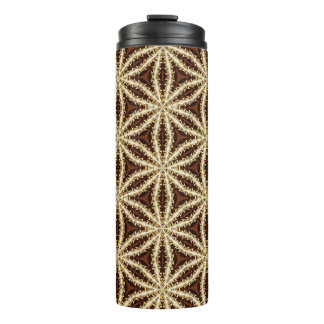 Elegant Gold & Brown Star Anise Thermal Tumbler