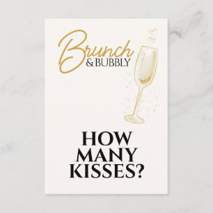 Elegant Gold Brunch & Bubbly Bridal Shower Sign Enclosure Card